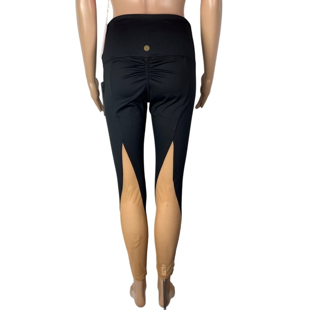 New Beachbunny B-Fit Addison Sheer Mesh Black Activewear Leggings
